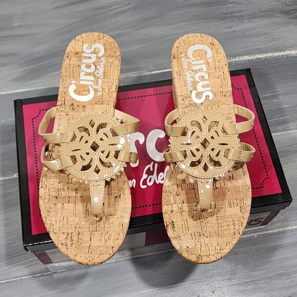 Sam Edelman‎ Circus Wedge Sandals Rocky Platform Almond Size 8.5 M - Picture 5 of 11